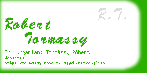 robert tormassy business card