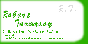 robert tormassy business card